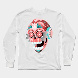 Pastel Sugar Skull Long Sleeve T-Shirt